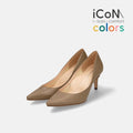 30%OFF：iCoN COLORS：ポインテッドトゥ スムース パンプス（C76533）ダークグレージュ/mamian（マミアン）