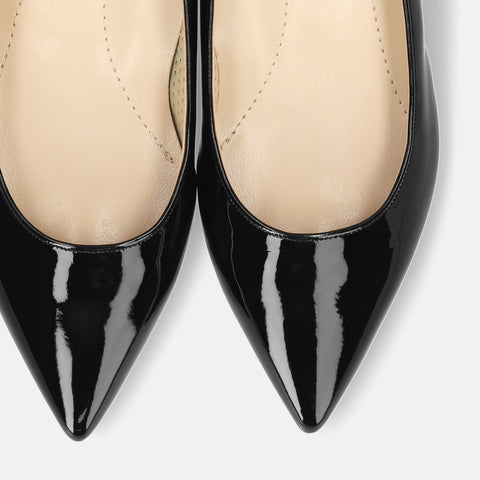 予約：2026SS：iCoN COLORS：ポインテッドトゥ フラットシューズ（C20143）ブラックE