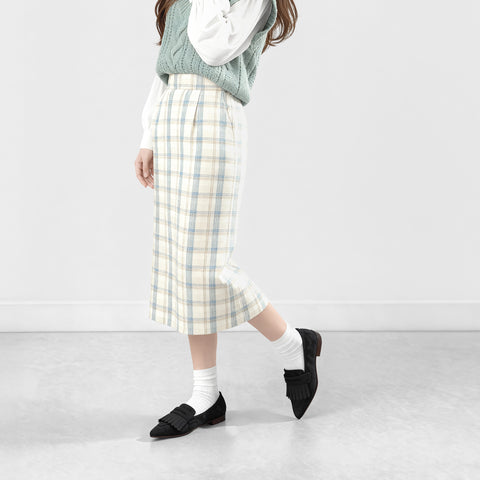 2025AW：ポインテッドトゥ フリンジ ローファー（m17058）ブラックS