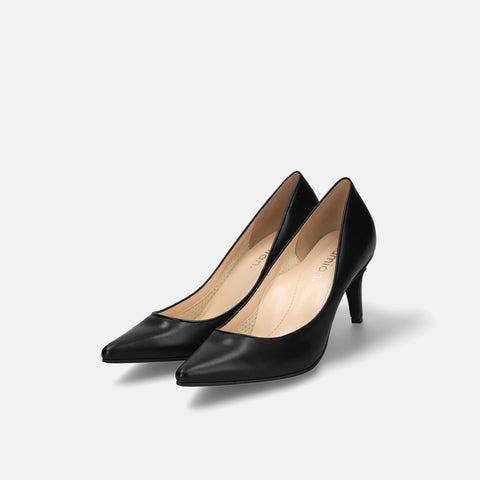 10% OFF: 2024SS: iCoN COLORS: Pointed Toe Smooth Pumps (C76533) Black