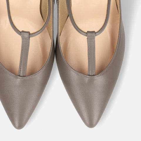 15% OFF: 2024SS: T-strap pumps with 7cm heel (m72003) beige
