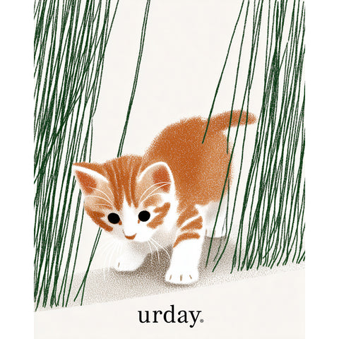 予約：urday【cat】アートワークスウェットプルパーカ（u-a-spk-0001-02）ホワイト